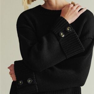 Sezane Marin Sweater Black - Size XXS